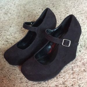 Mary Jane style wedges